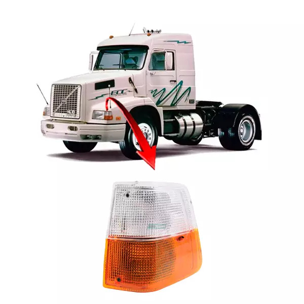 LENTE LANTERNA ESQUERDO VOLVO NL 10 12 CRISTAL (1307453)