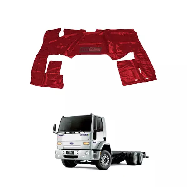 TAPETE VINIL VERMELHO FORD CARGO 2005 A 2011 SEM CAPO (PUES250V)