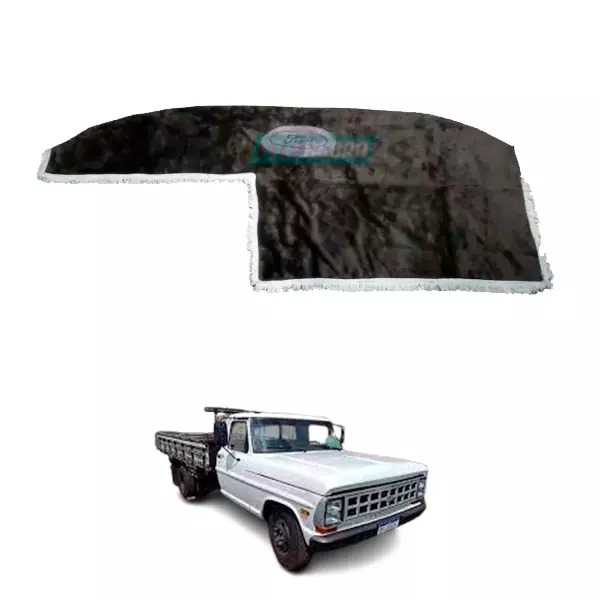 CAPA PELUCIA CHINIL PAINEL COM LOGO FORD F600 F4000 ATE 1992 FORRO CINZA (440064