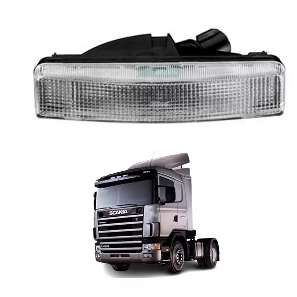 LANTERNA TETO EXTERNO TAPA-SOL PARA SCANIA 124 COM SOQUETE CRISTAL.GAUER (132693