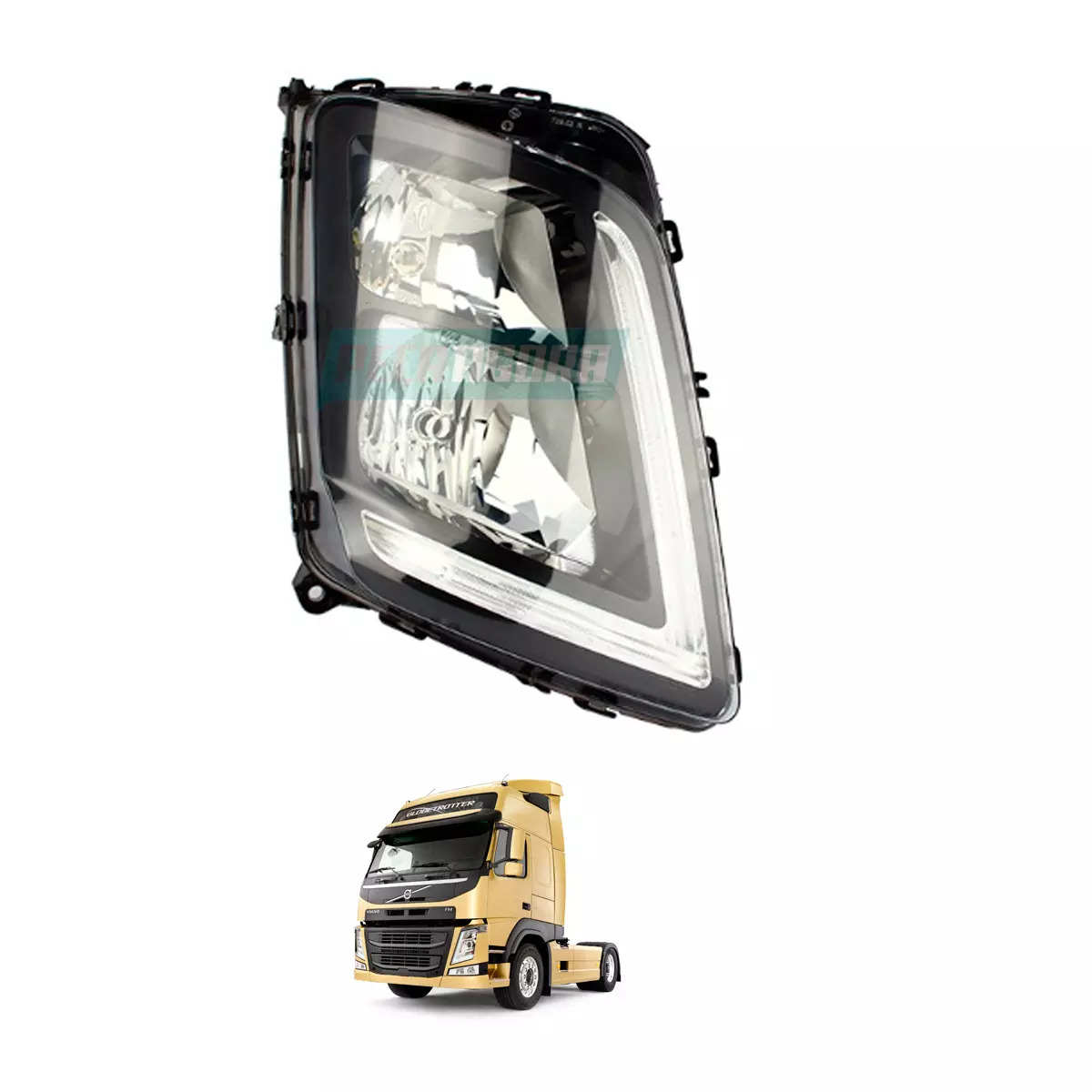 FAROL PRINCIPAL DIREITO VOLVO FMX 380 420 460 500 540 - 2016... (84170200-F424)
