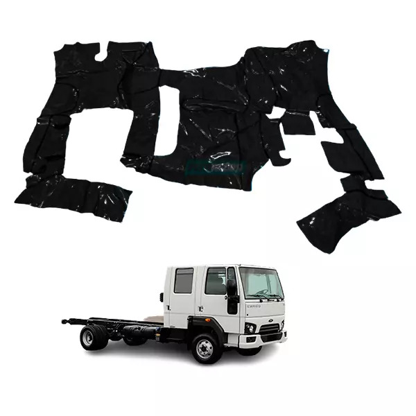TAPETE VINIL CARGO COM CAPO CABINE DUPLA 2011 2012 PRETO (PUES248P)