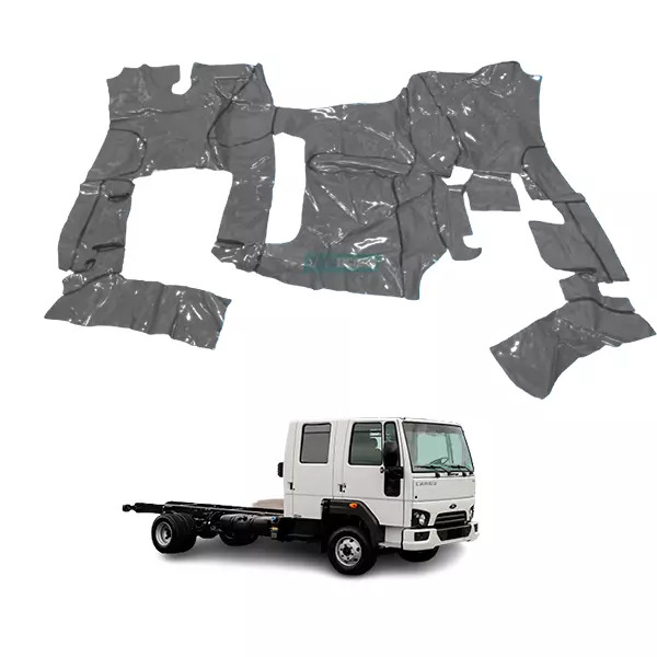 TAPETE VINIL CARGO COM CAPO CABINE DUPLA 2011 2012 CINZA (PUES248C)