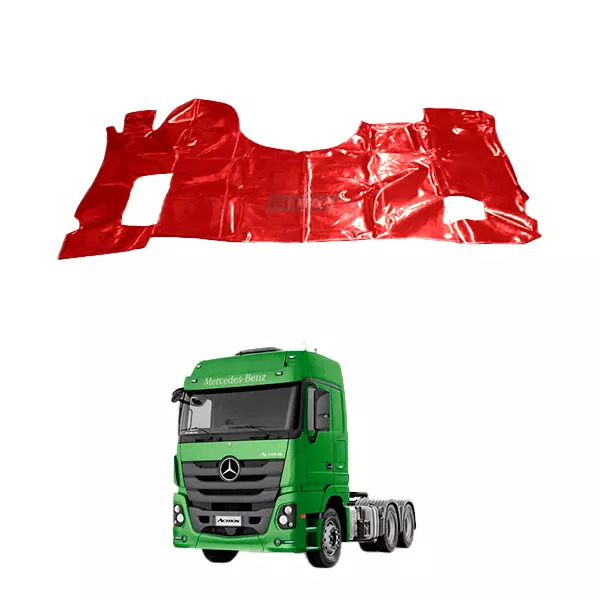 TAPETE VINIL VERMELHO COM CAPO MB ACTROS AUTOMATICO (PUES856V)