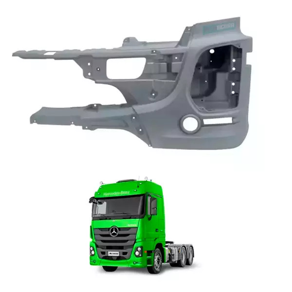 PONTEIRA PARACHOQUE ESQUERDO MB ACTROS 2646 CABINE BAIXA FIBRA INJETADA REFORCAD