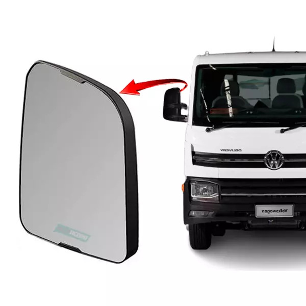 VIDRO ESPELHO RETROVISOR DIREITO MAIOR VW DELIVERY 2018.. - COM BASE CONVEXO  (2