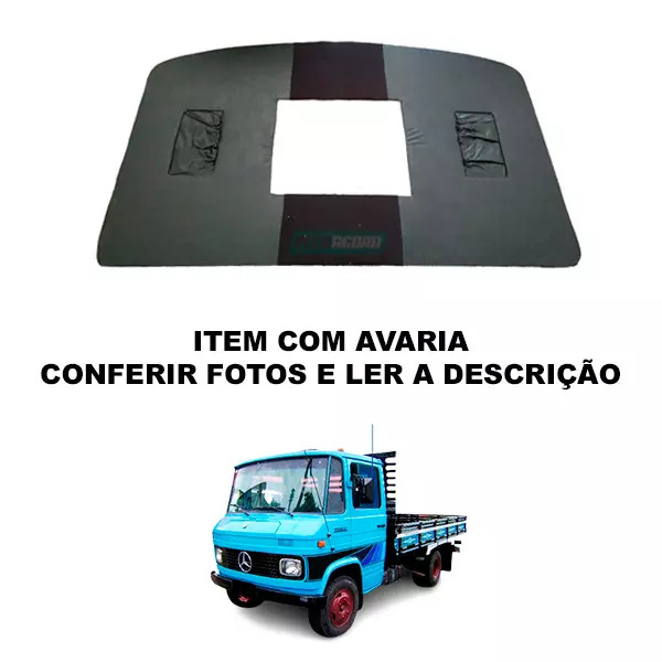 FORRO TETO CAMINHAO COM AVARIA MB 608 708 COM BOLSA PRETO - PVC VELUDO (M087026-