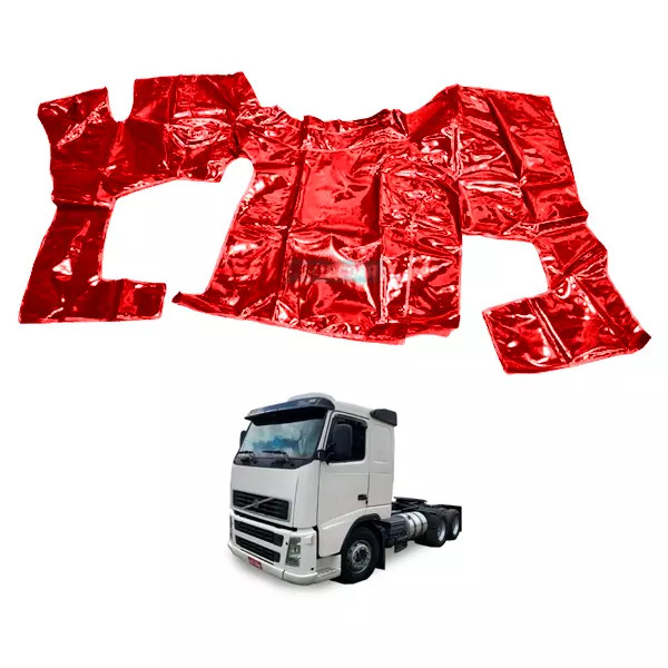 TAPETE VINIL VERMELHO VOLVO FH 12 2004 A 2009 C/ CAPUZINHO (PUES609V)