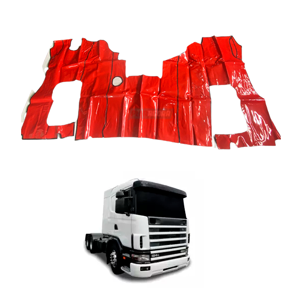 TAPETE VINIL VERMELHO PARA SCANIA 114 124 1998 CARA CHATA COM CAPO (PUES411V)