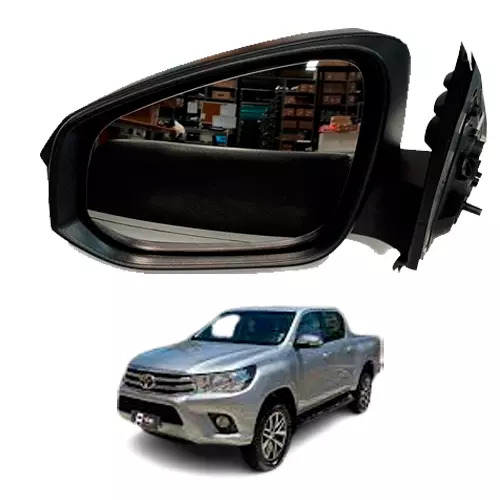 RETROVISOR EXTERNO HILUX 2016 A 2018 FIXO PRETO (82090)