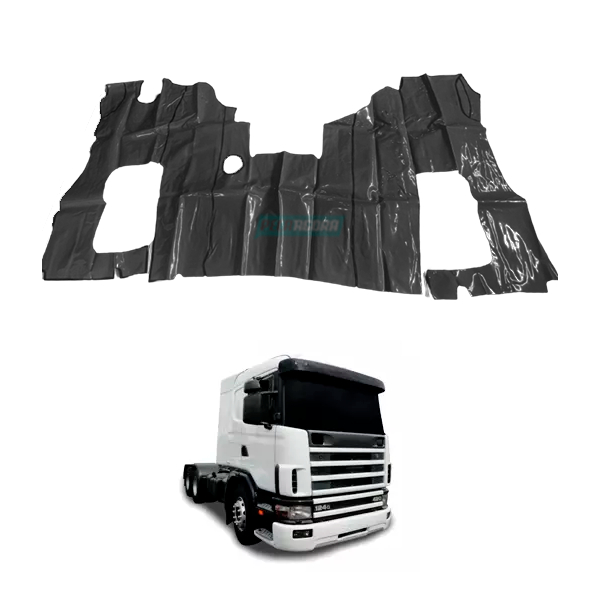 TAPETE VINIL PRETO PARA SCANIA 114 124 1998 CARA CHATA COM CAPO (PUES411P)