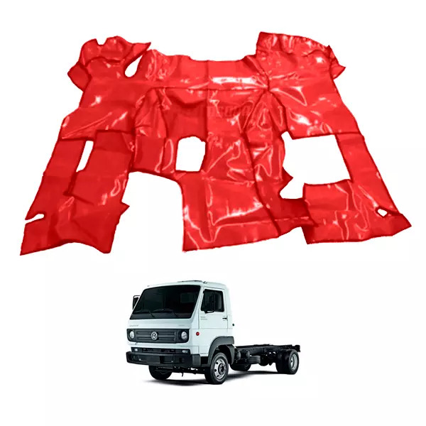 TAPETE DE VINIL VERMELHO VW DELLIVERY 1016 COM CAPO COM CONSOLE (PUES356V)