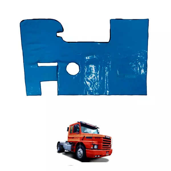 TAPETE VINIL AZUL SEM RECORTE DO BANCO CARONA PARA SCANIA 112 HS ANO 1987 (PUES4