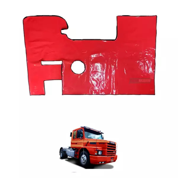 TAPETE VINIL VERMELHO SEM RECORTE DO BANCO CARONA PARA SCANIA 112 HS ANO 1987 (P