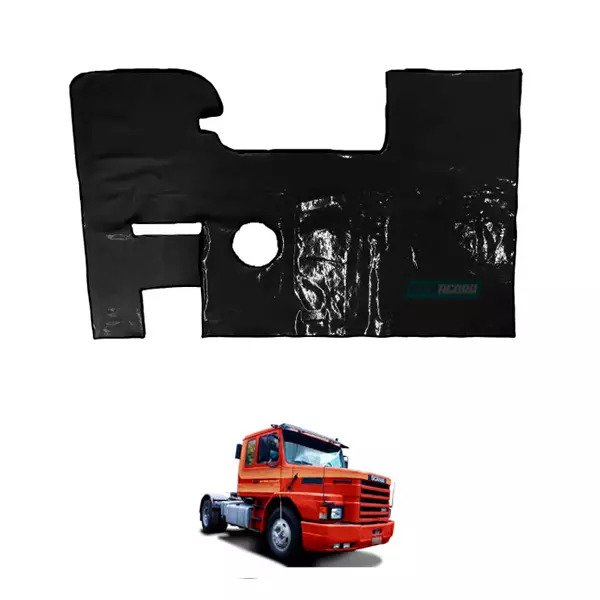 TAPETE VINIL PRETO SEM RECORTE DO BANCO CARONA PARA SCANIA 112 HS ANO 1987 (PUES