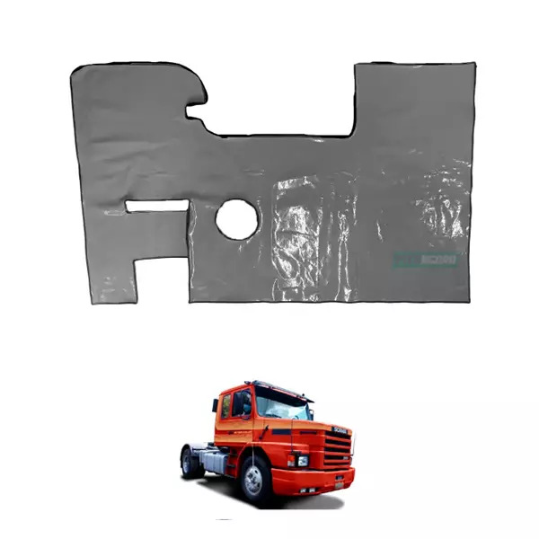 TAPETE VINIL CINZA SEM RECORTE DO BANCO CARONA PARA SCANIA 112 HS ANO 1987 (PUES