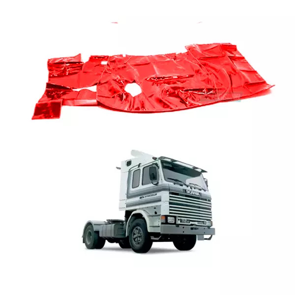 TAPETE VINIL VERMELHO SEM RECORTE DO BANCO CARONA PARA SCANIA 112 HW (PUES429V)