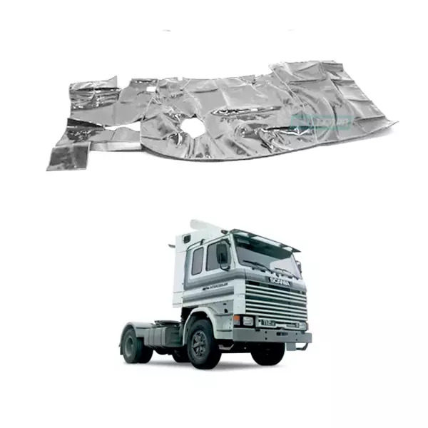 TAPETE VINIL CINZA SEM RECORTE DO BANCO CARONA PARA SCANIA 112 HW (PUES429C)