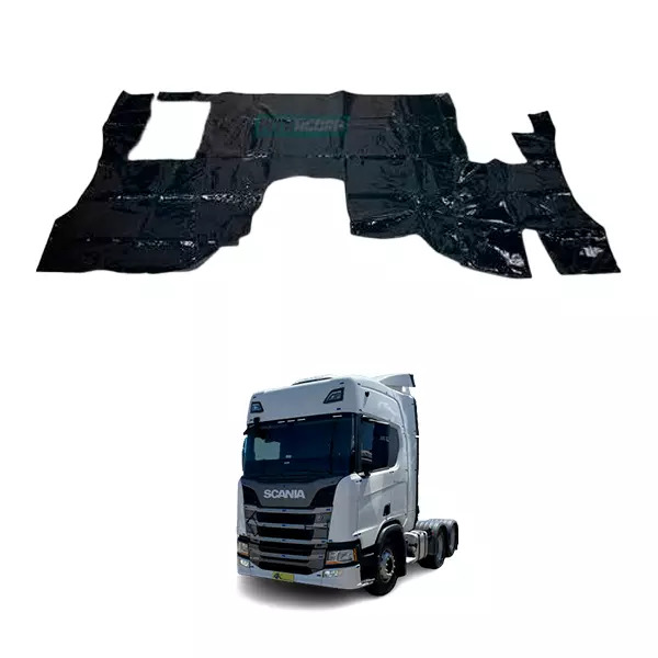 TAPETE VINIL PRETO PARA SCANIA HIGHLINE AUTOMATICO ANO 2019 (PUES436P)