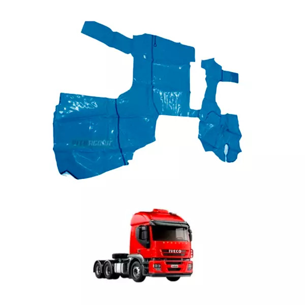 TAPETE VINIL AZUL COM CAPO PARA CAMINHAO FIAT IVECO STRALIS ANO 2007 2008 (PUES5