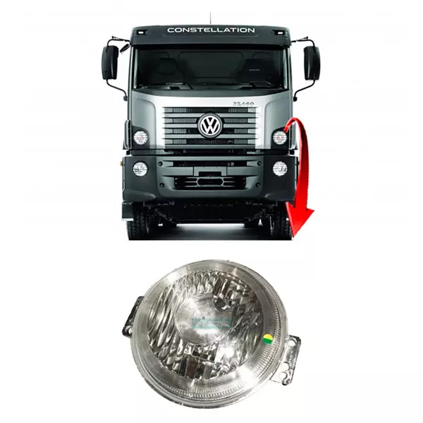 LANTERNA INDICADORA DIRECAO ESQ CRISTAL VW CONSTELLATION COM CONECTOR (2R2949101