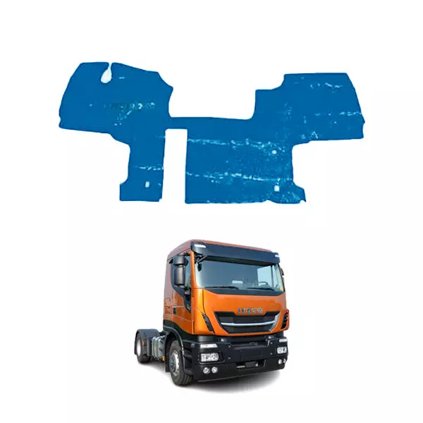 TAPETE VINIL AZUL COM CAPO PARA CAMINHAO FIAT IVECO  STRALIS ACTIVE ANO 2008 (PU