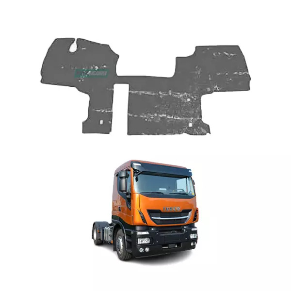 TAPETE VINIL CINZA COM CAPO PARA CAMINHAO FIAT IVECO  STRALIS ACTIVE ANO 2008 (P