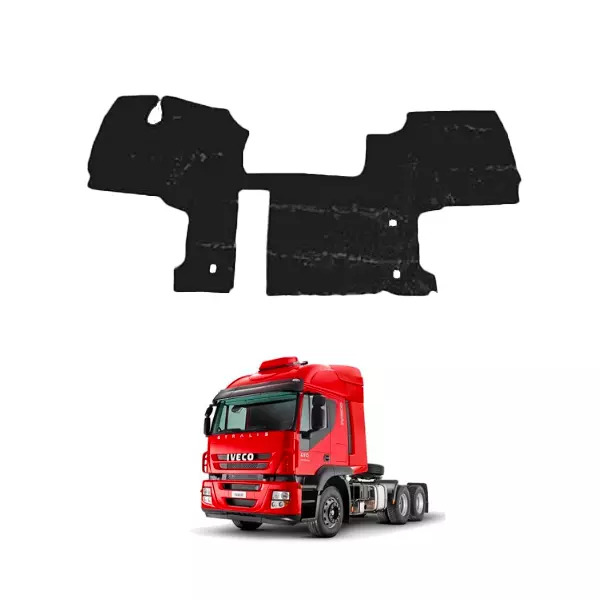 TAPETE VINIL PRETO COM CAPO COM CORTE PARA GELADEIRA PARA CAMINHAO FIAT IVECO ST