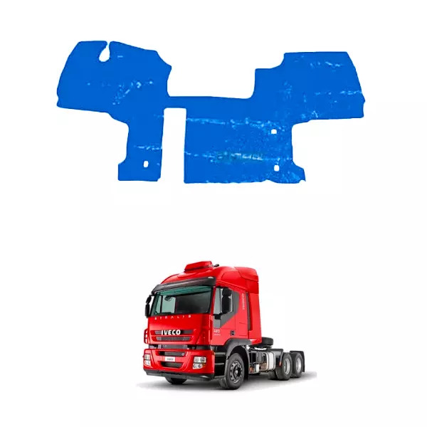 TAPETE VINIL AZUL COM CAPO COM CORTE PARA GELADEIRA PARA CAMINHAO FIAT IVECO STR