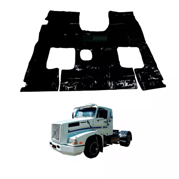 TAPETE VINIL PRETO VOLVO 340 1993 A 1995 (PUES601P)