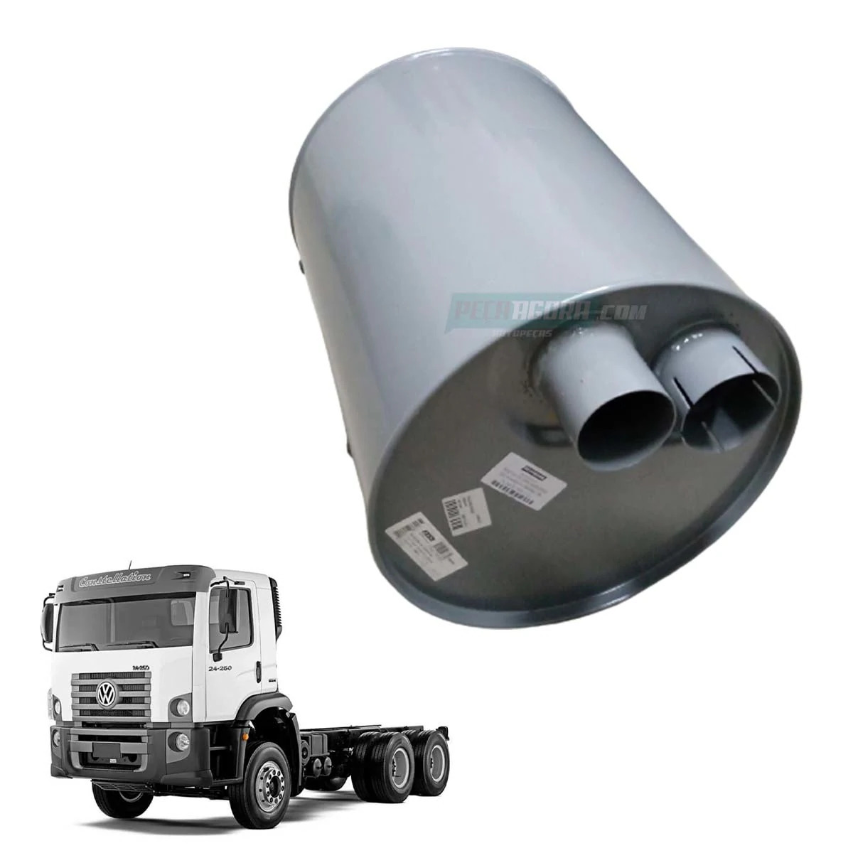 SILENCIOSO ESCAPAMENTO ORIGINAL VW CONSTELLATION 17250E 19320 24250E WORKER 1722