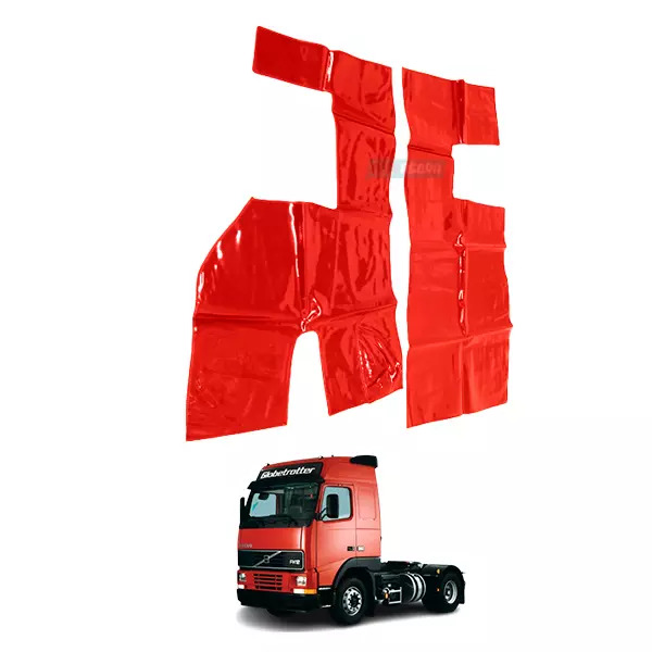 TAPETE VINIL VERMELHO VOLVO FH12 GLOBETROTTER CARA CHATA (PUES604V)