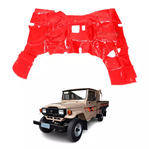 TAPETE VINIL DIANTEIRO VERMELHO TOYOTA 5 MARCHAS ANO 1993 ATE 1999 (PUES655V)