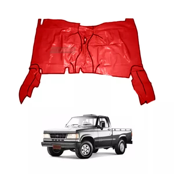 TAPETE VINIL VERMELHO CHEVROLET D20 ANO 1993 ATE 1995 (PUES776V)
