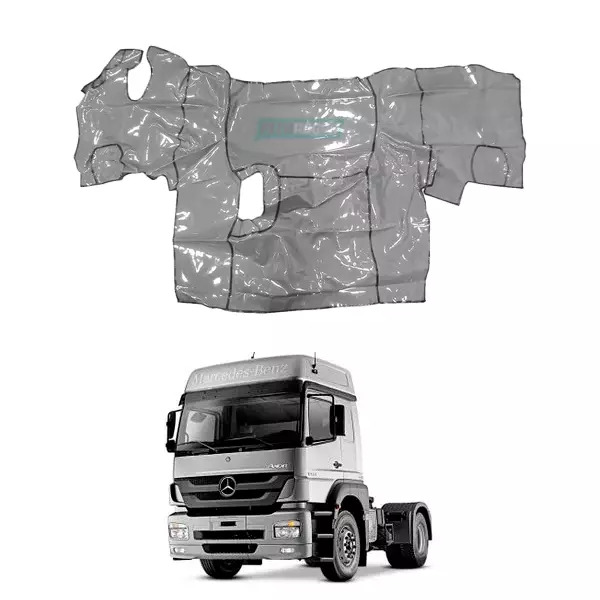 TAPETE VINIL CINZA COM CAPO MB AXOR 1933 ANO 2009 (PUES841C)