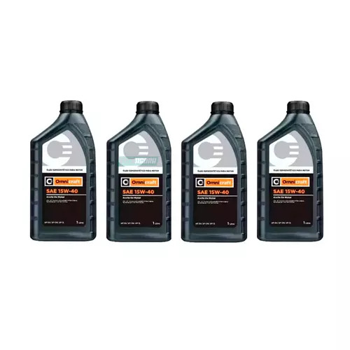 KIT 4 OLEO MOTOR 15W40 OMNICRAFT SEMISSINTETICO SL 1 LITRO (CX.OMNI15W40**4)