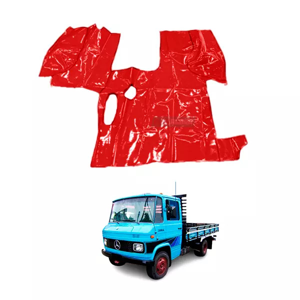 TAPETE VINIL CAMINHAO MB 608 708 VERMELHO (PUES802V)