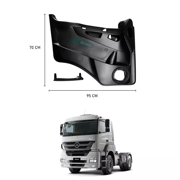 REVESTIMENTO FORRO PORTA ESQ MB AXOR ATEGO ELETRICO PRETO (9407200970-1111970)