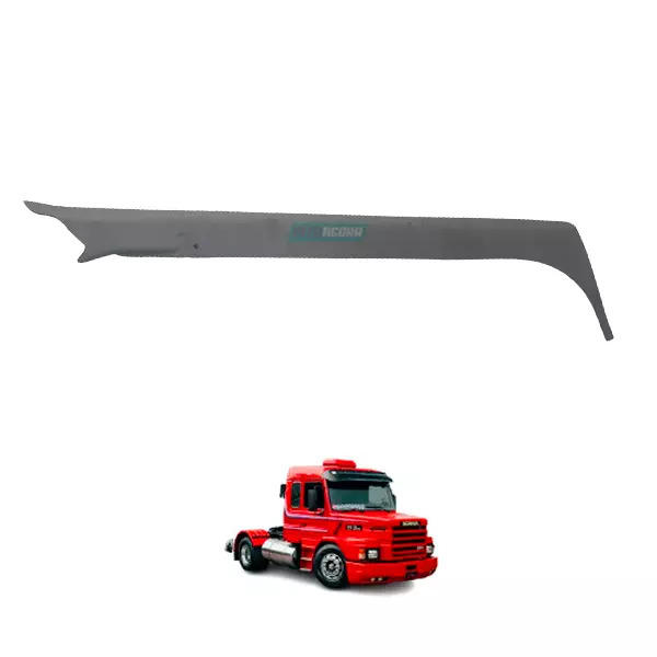 MOLDURA COLUNA PARABRISA DIREITO SCANIA 113 CINZA FIBRA (AS1118CZ)