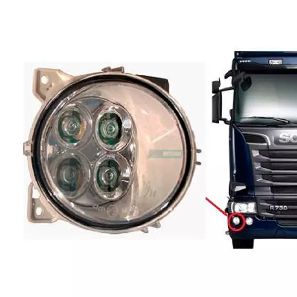 FAROL AUXILIAR DIREITO LED SCANIA SERIE 4 E 5 P310 P250 R440 G440 P360 2009 A 20