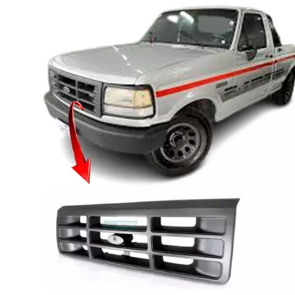 GRADE DIANTEIRA CINZA FORD F1000 F4000 96 A 98 (F4TZ8200A-CINZA)