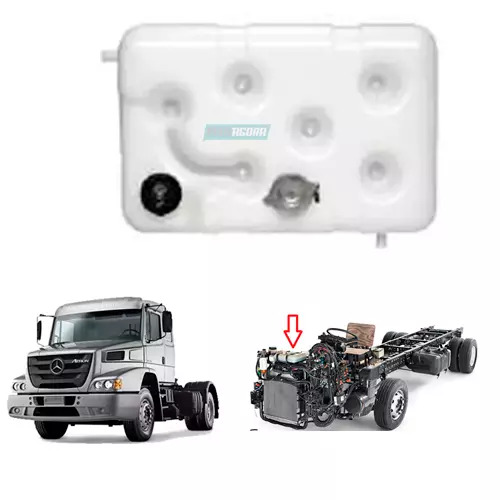 RESERVATORIO RADIADOR COM SENSOR MB ATRON 1319 1635 2324 OF 1219 1519 1519R 1721