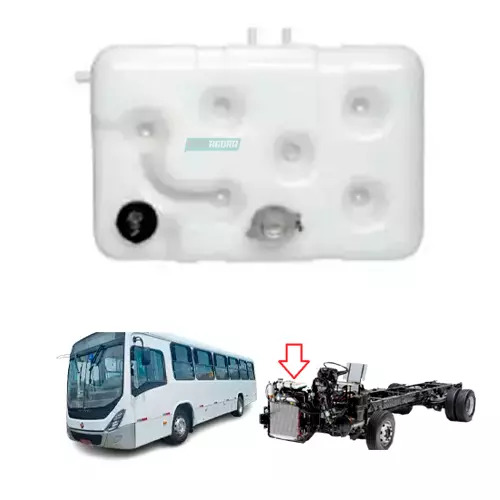 RESERVATORIO AGUA RADIADOR ONIBUS MB OF1417 OF1519 OF1721 OF1722 COM TAMPA METAL