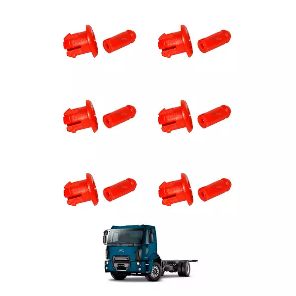 CAIXA 6 GRAMPO FIXACAO PARACHOQUE DIANTEIRO FORD NOVO CARGO 2011 EM DIANTE (CX-B