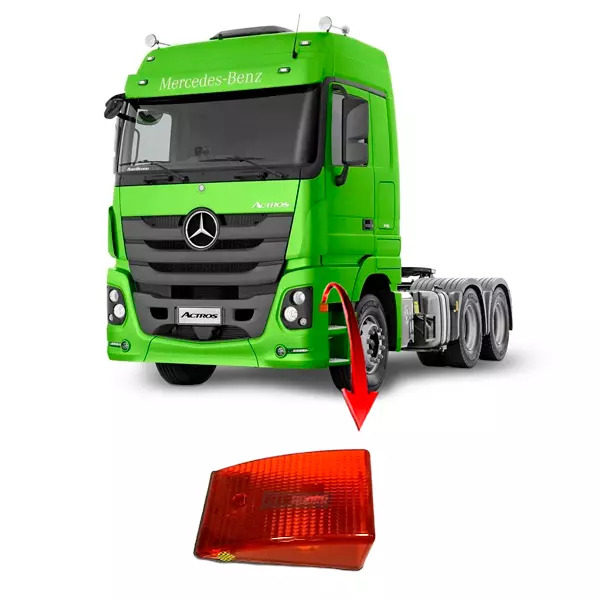 LANTERNA PISCA SETA MB ACTROS 2646 LS 2011 A 2019 SEM CHICOTE AMARELA (943820022