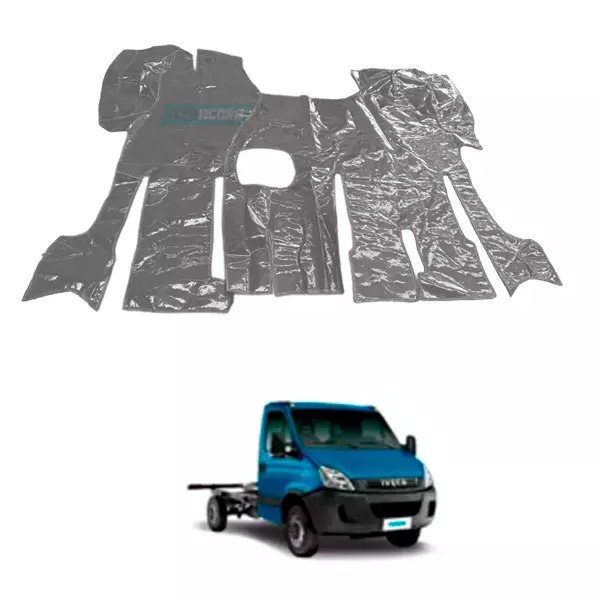 TAPETE VINIL CINZA PARA CAMINHAO FIAT IVECO DAILY COMPLETO ANO 2008 (PUES510C)