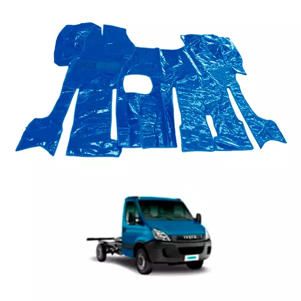 TAPETE VINIL AZUL PARA CAMINHAO FIAT IVECO DAILY COMPLETO ANO 2008 (PUES510A)