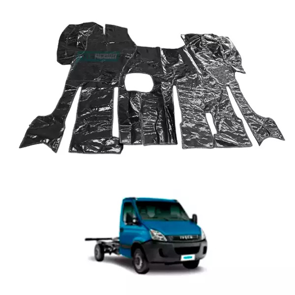 TAPETE VINIL PRETO PARA CAMINHAO FIAT IVECO DAILY COMPLETO ANO 2008 (PUES510P)