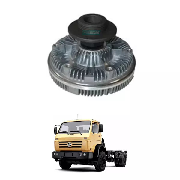 EMBREAGEM VISCOSA HELICE RADIADOR VW 16.300 24.250 35.300 COM ADAPTADOR ROSCA EX