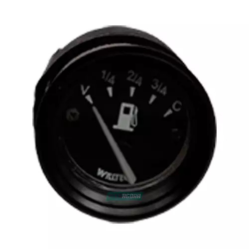 RELOGIO UNIVERSAL INDICADOR COMBUSTIVEL 12V (V=70-C=7) 52MM PRETO (W23.438P)